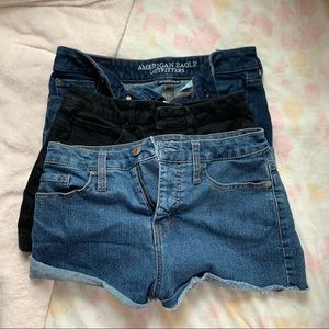 3 PAIRS JEAN SHORTS